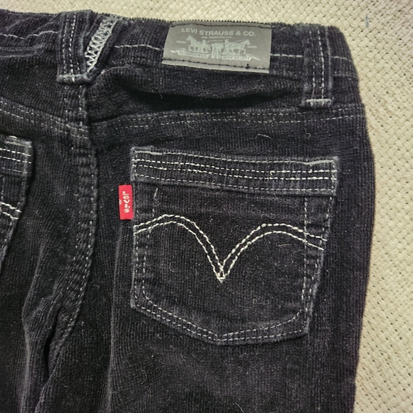 Levi's Fit and Flare Black Corduroy Pants Girls Size 5 - Picture 6 of 6